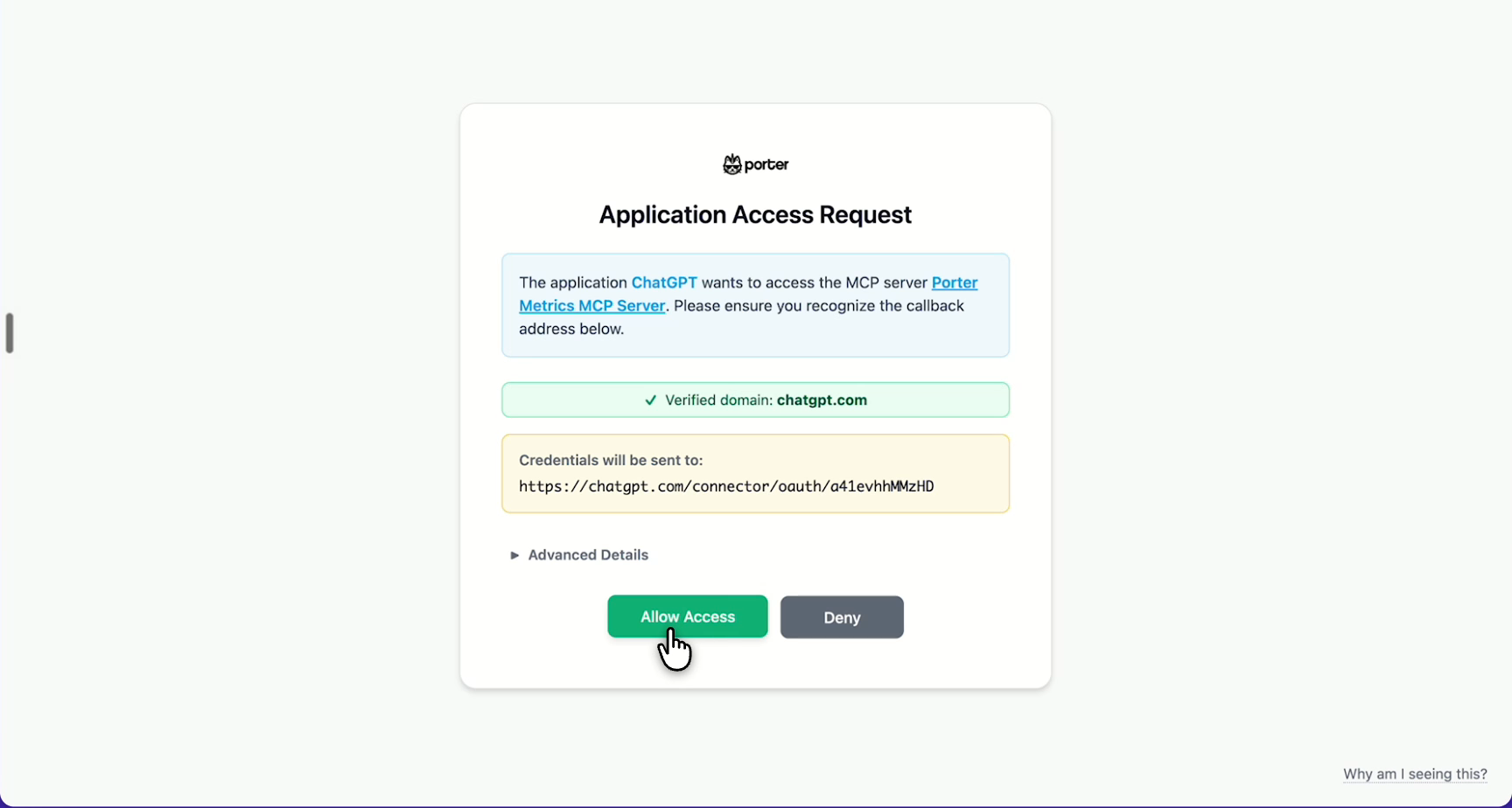 Step 16: Allow access