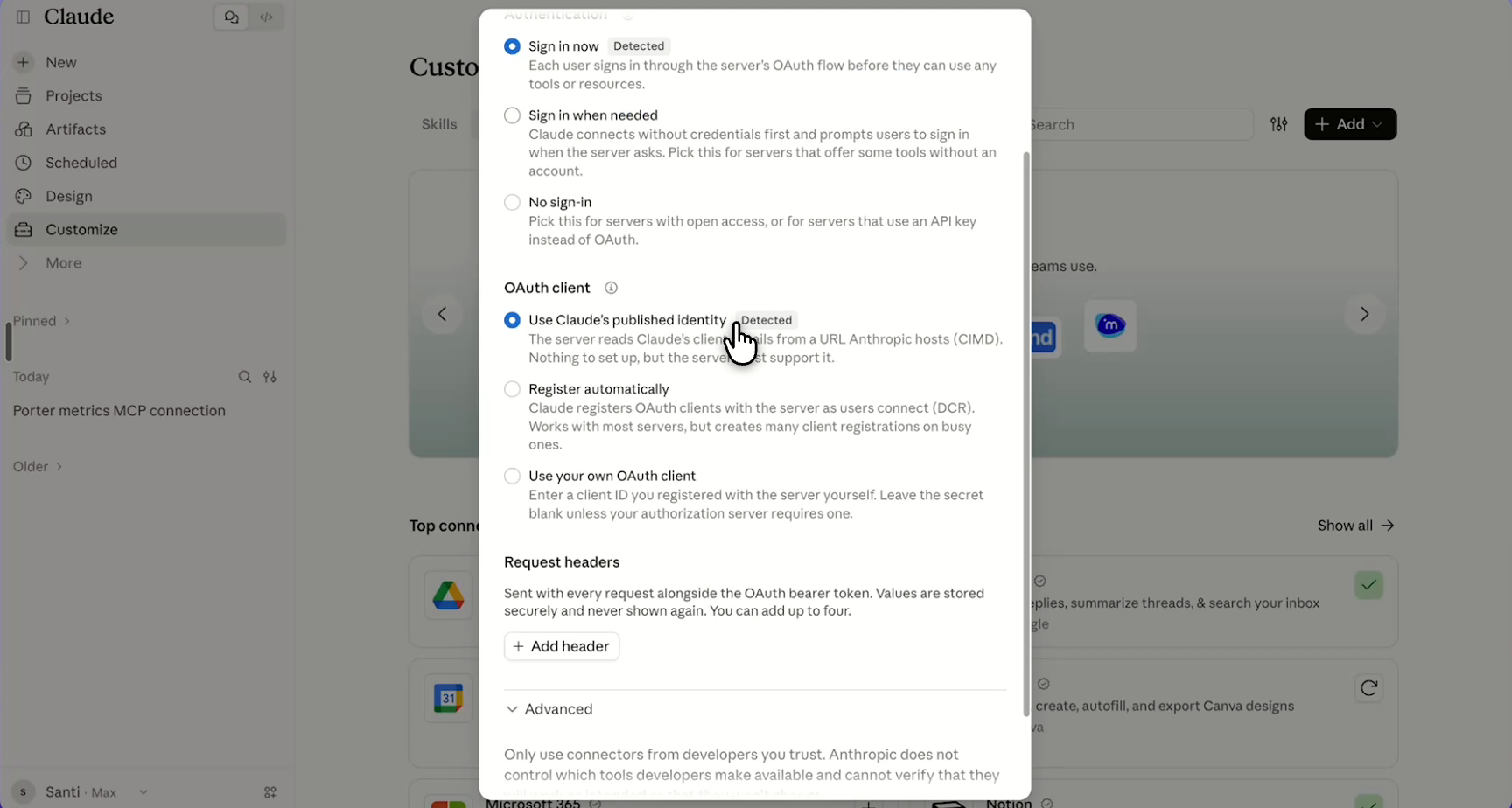 Step 10: Review connector permissions