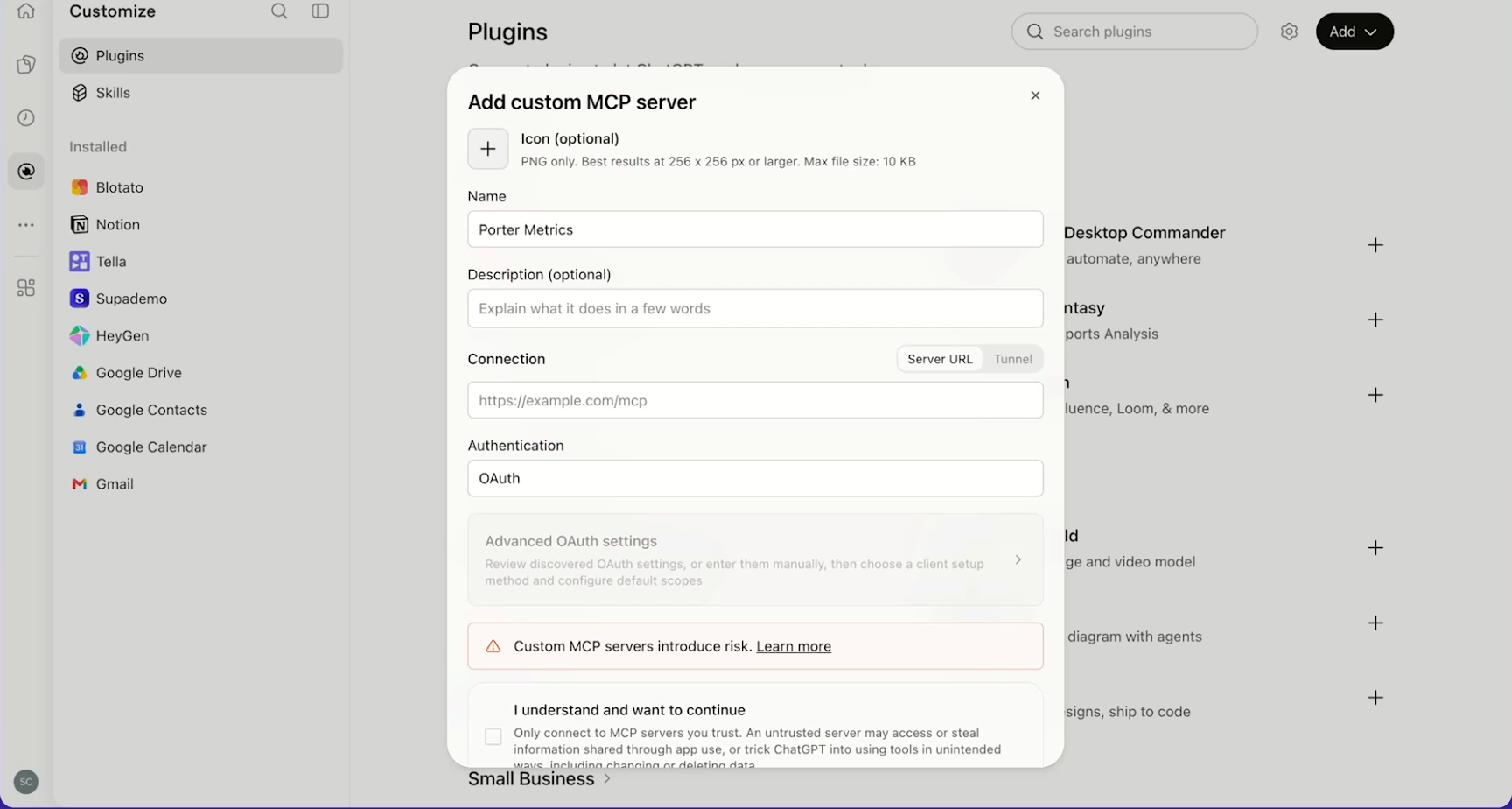 Step 9: Paste the Server URL