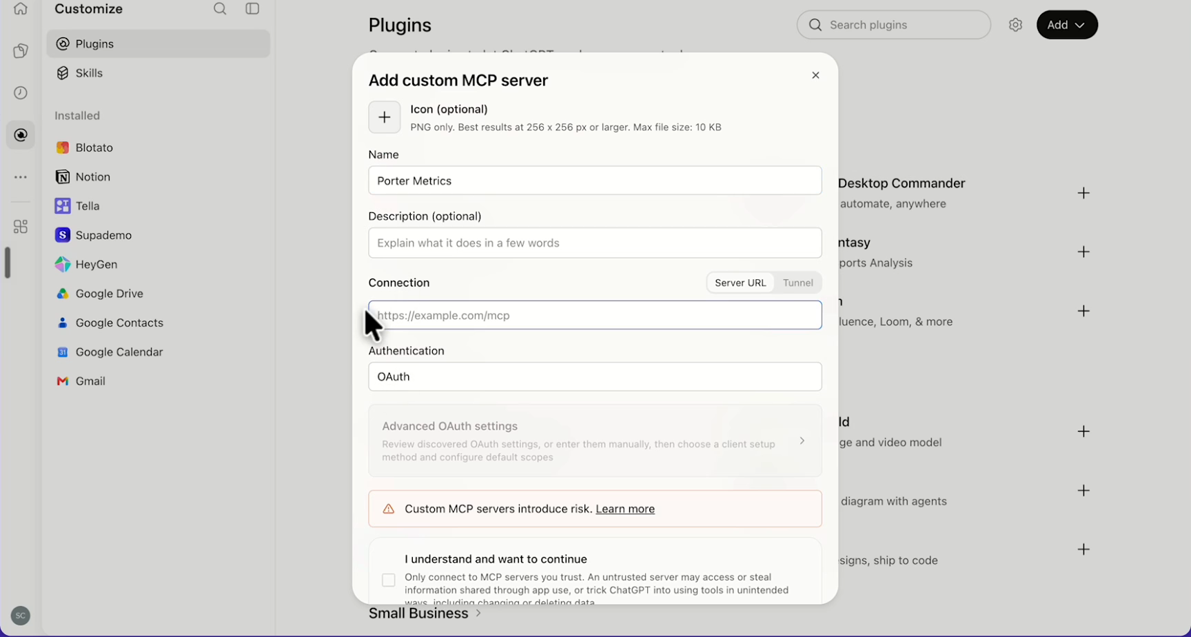 Step 6: Enter the Server URL