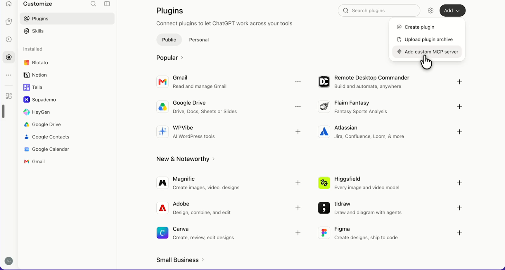 Step 3: Add a custom MCP server
