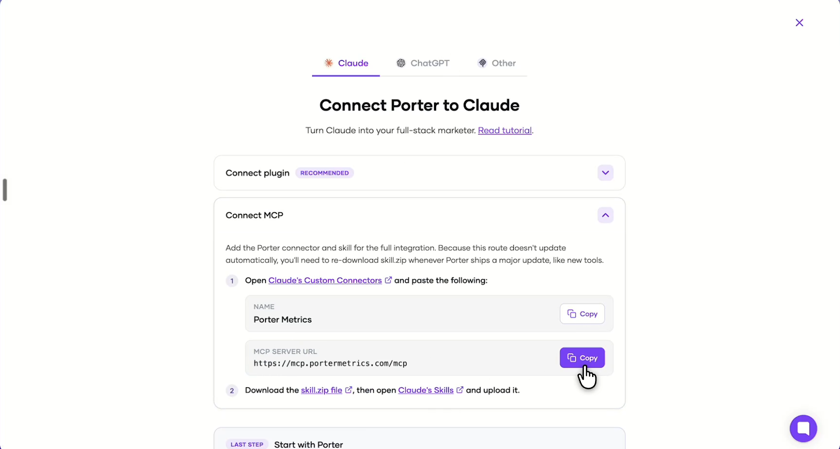 Step 7: Copy the MCP URL