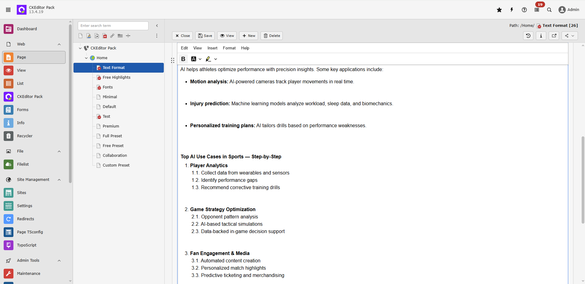 CKEditor Pack Editor UI