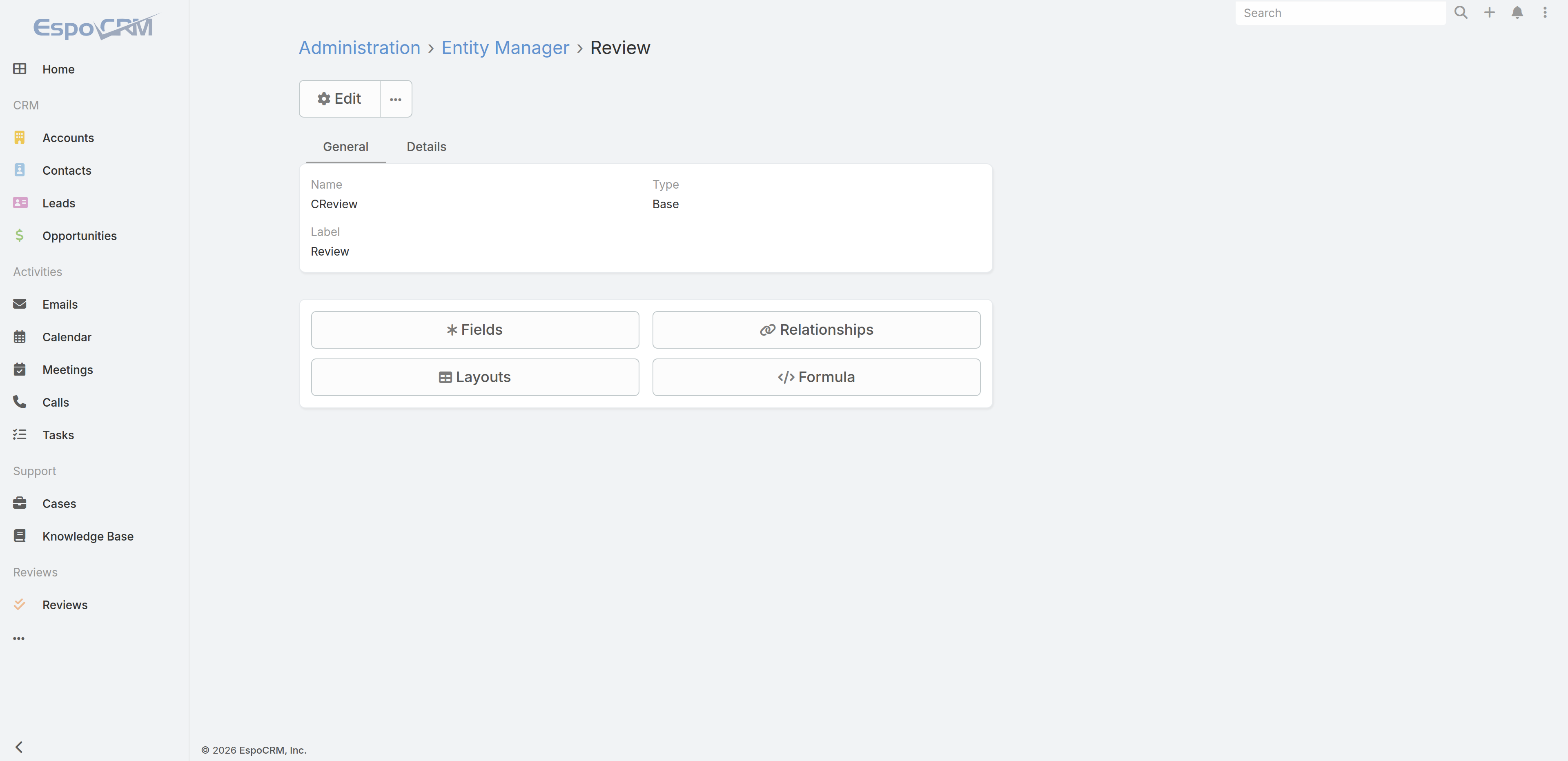 EspoCRM Formula – A Quick Tour