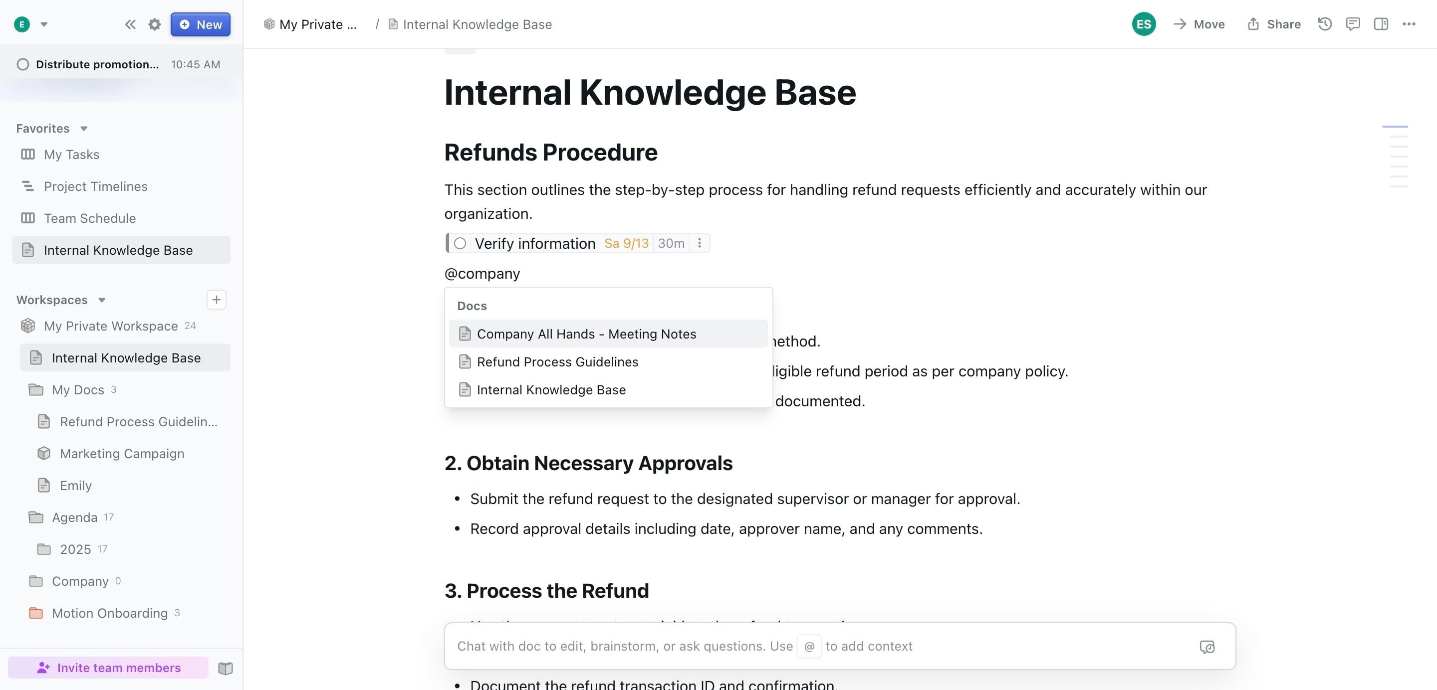 Docs How-to Guide - How to Connect Docs with Tasks, Projects, and Other ...