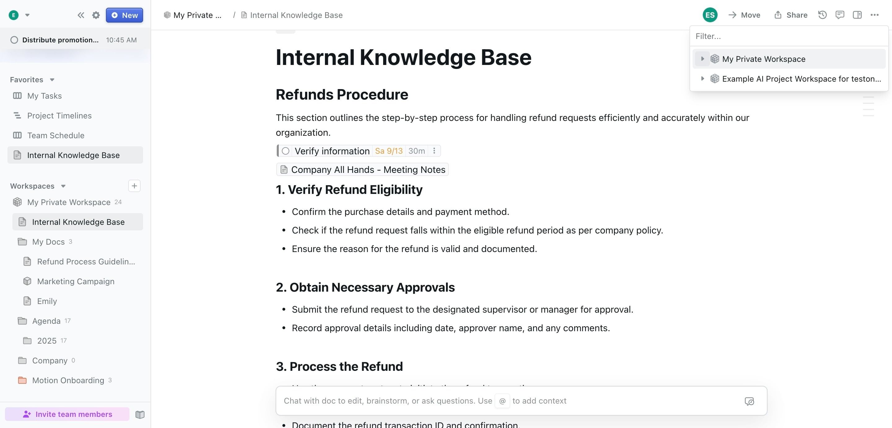 Docs How-to Guide - How to Connect Docs with Tasks, Projects, and Other ...