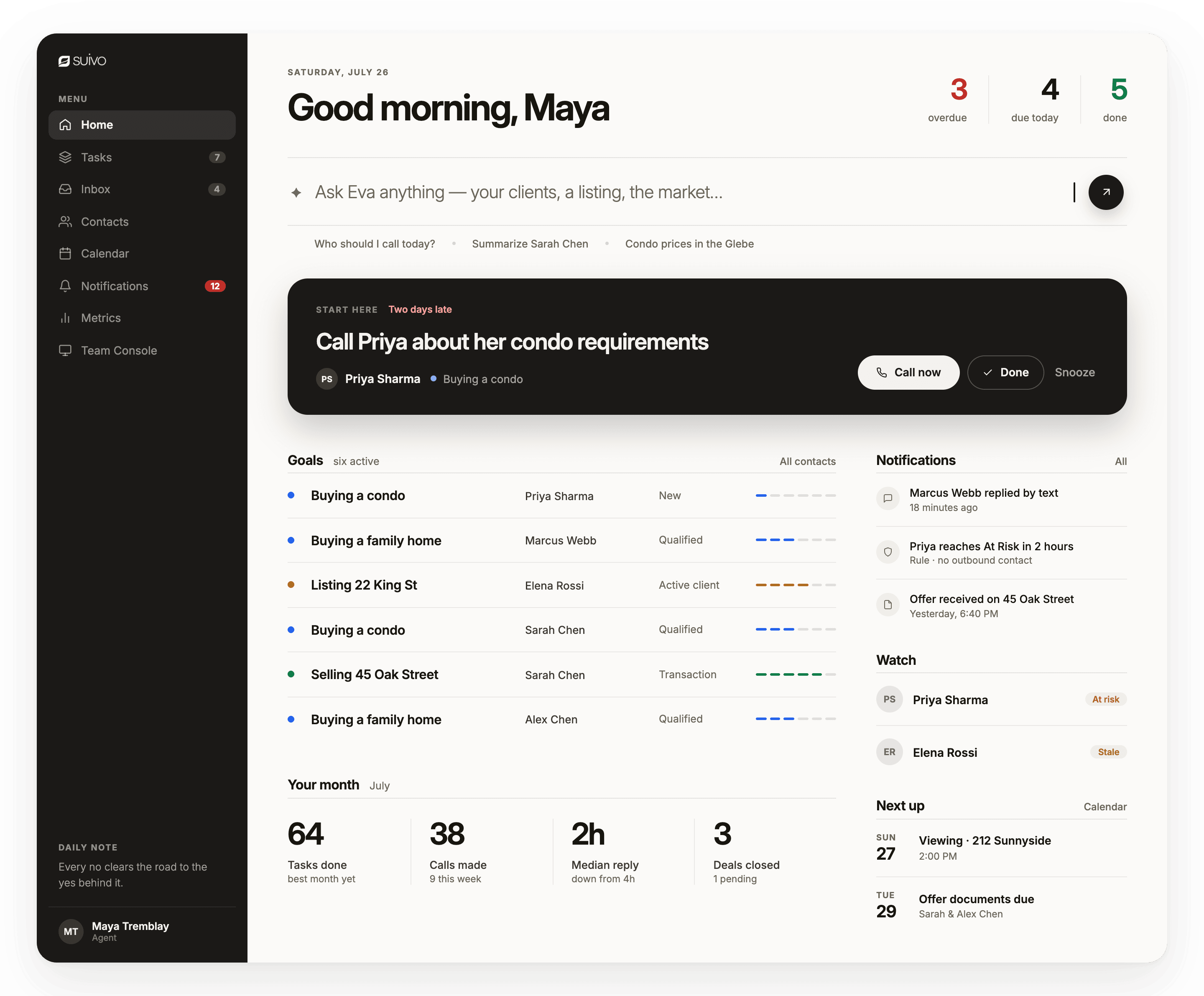 Preview of the Suivo Realty account setup walkthrough