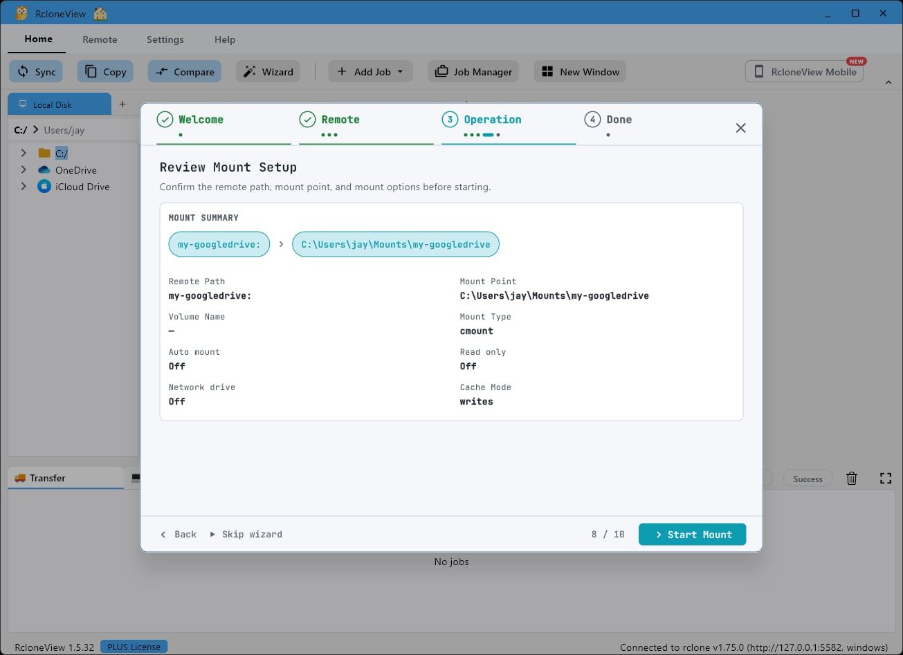 Mount cloud storage as a local drive